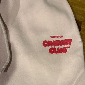 White Fox Pink Comfort Club Sweatpants
